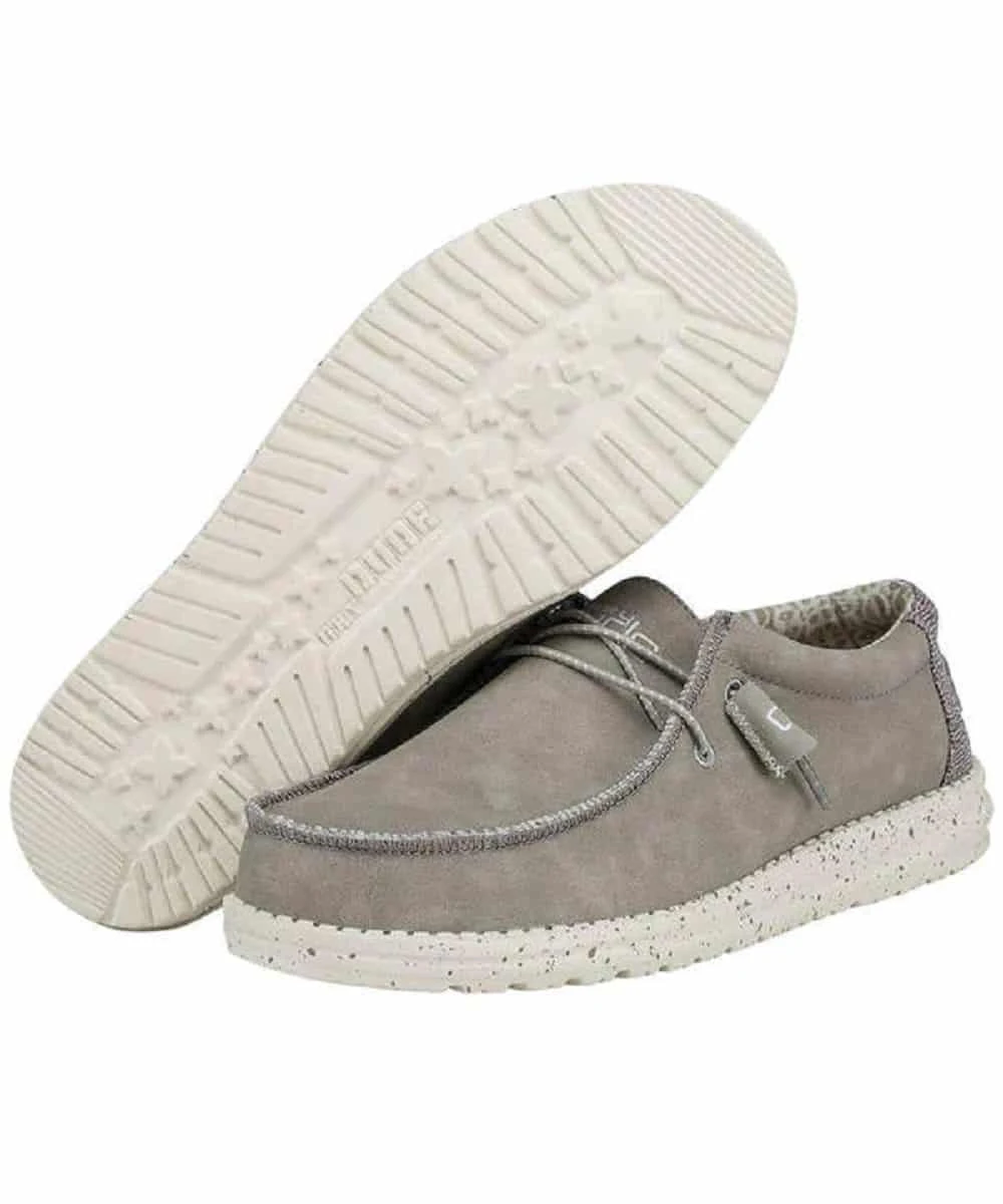 Hey Dude Men's Silver Birch Recycled Leather Wally Shoe