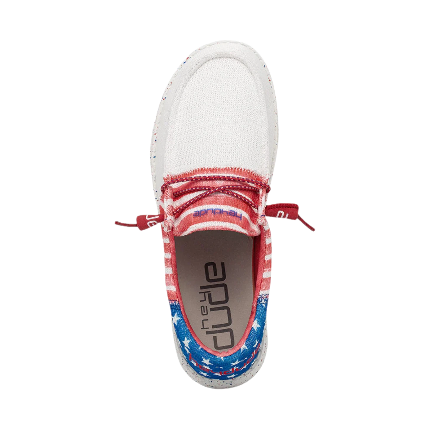 Hey Dude® Womens Wendy Sox Tri Patriotic Americana Shoes 40157-9BH - Image 2