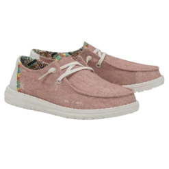 Hey Dude Ladies Wendy Boho Rose Pink Slip On Shoes 40054-662