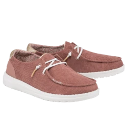 Hey Dude Ladies Wendy Corduroy Desert Rose Shoes 121415049