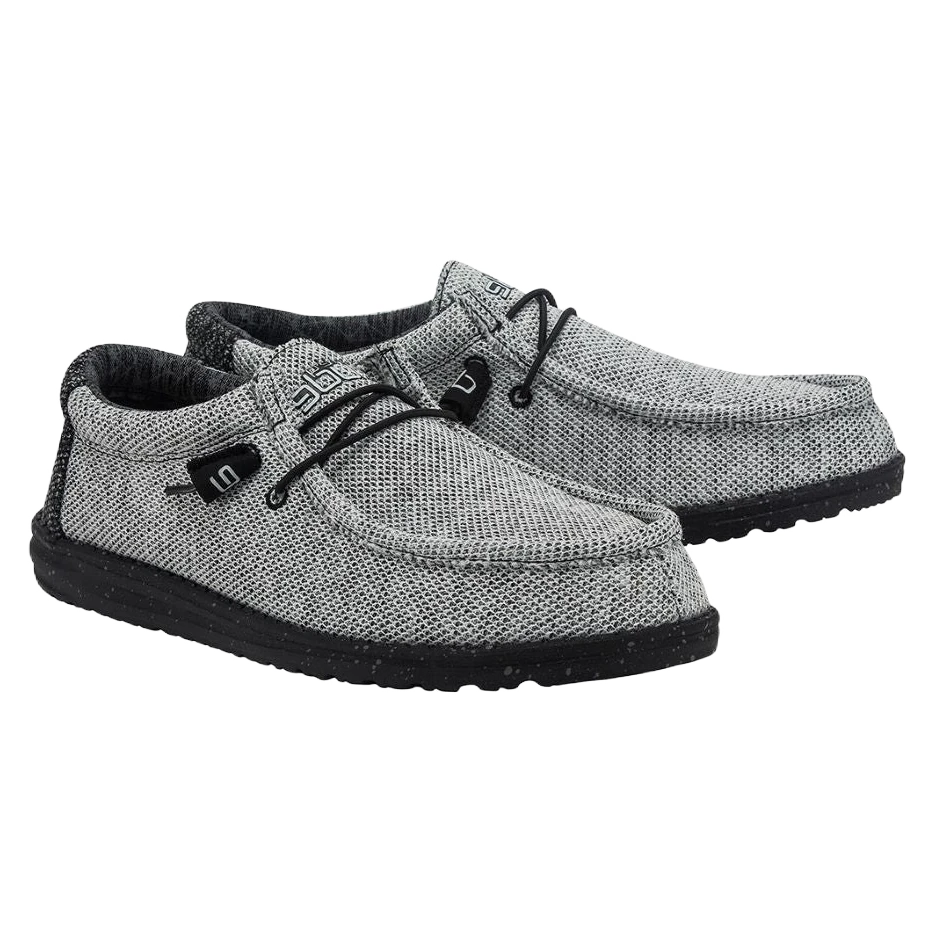 Hey DudeĀ® Men's Wally Stretch Dark Web Light Grey Shoes 110383385