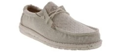 Hey Dude Wally Eco Linen Cottonwood Menās Casual Shoe