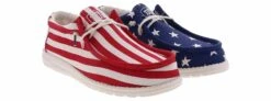 Hey Dude Wally Patriotic American Flag Men’s Casual Shoe