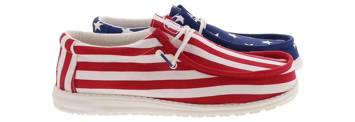 Hey Dude Wally Patriotic American Flag Men’s Casual Shoe - Image 2