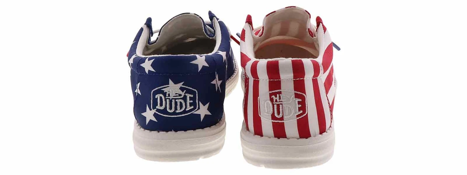 Hey Dude Wally Patriotic American Flag Men’s Casual Shoe - Image 3