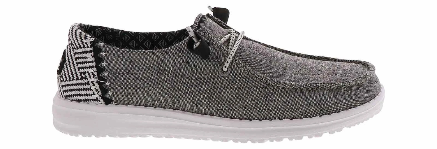 Hey Dude Wendy Chambray Woven Onyx Women’s Casual Shoe - Image 2