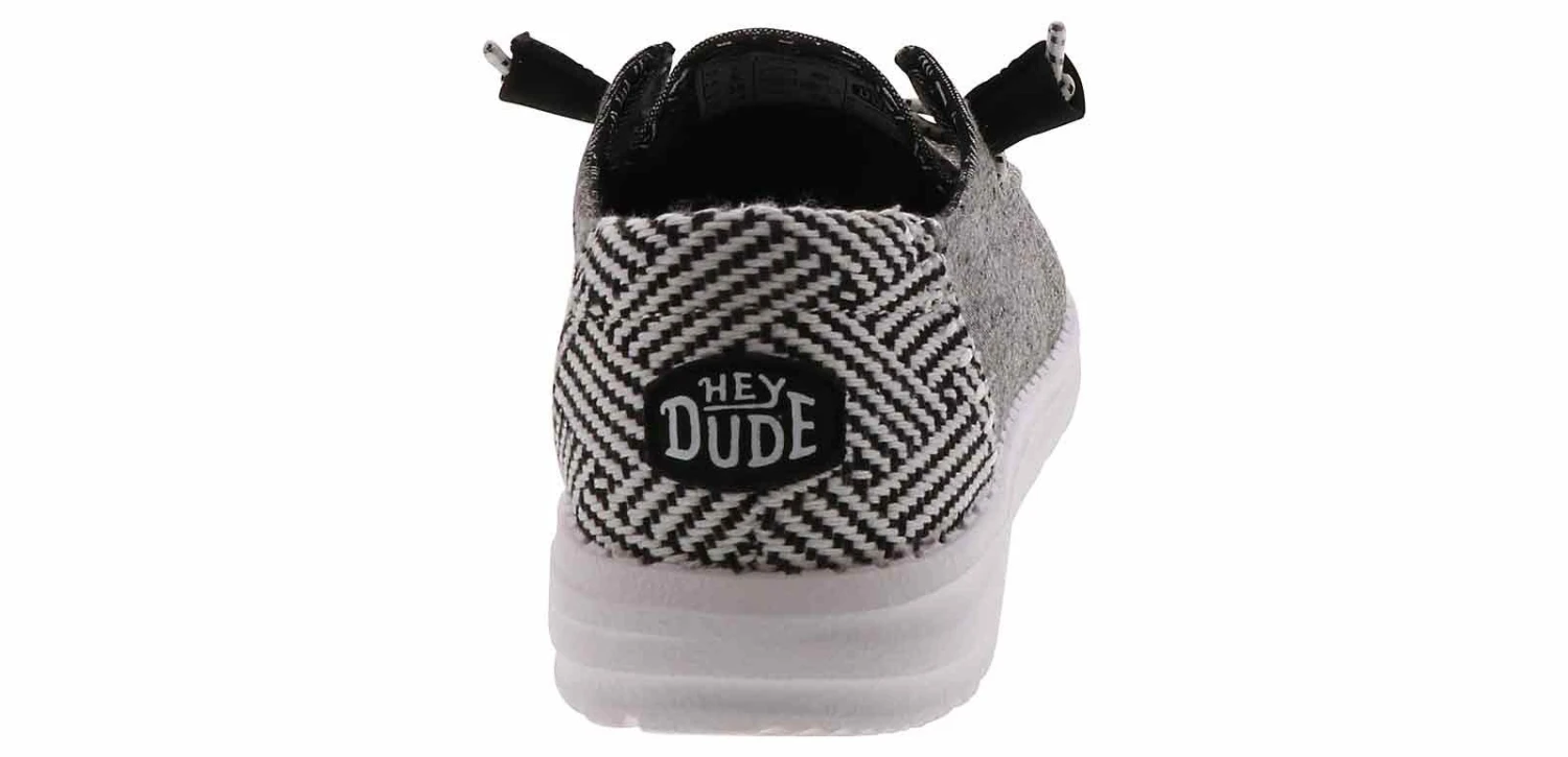 Hey Dude Wendy Chambray Woven Onyx Women’s Casual Shoe - Image 3