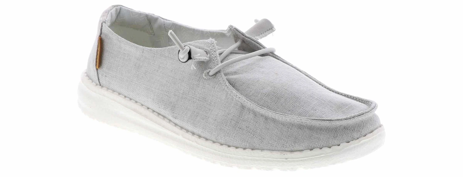 Hey Dude Wendy Chambray Light Grey Women's Casual Shoe