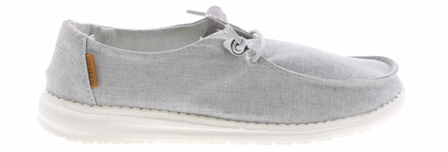 Hey Dude Wendy Chambray Light Grey Women's Casual Shoe - Image 2