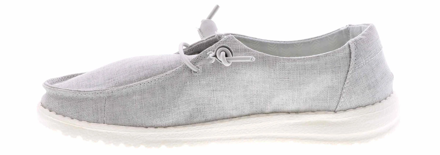 Hey Dude Wendy Chambray Light Grey Women's Casual Shoe - Image 4