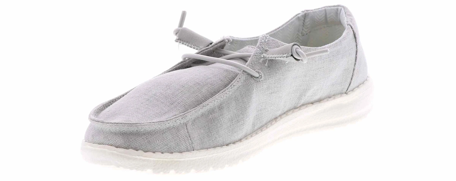 Hey Dude Wendy Chambray Light Grey Women's Casual Shoe - Image 5